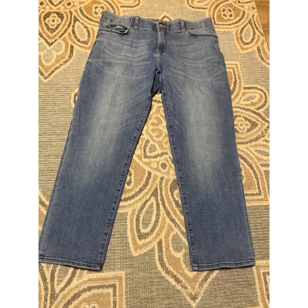 Lee Extreme Motion MVP Jeans Mens 40x30 Straight Fit Tapered Leg Blue Denim